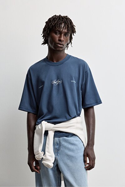 LEFTIES Baskılı oversize t-shirt