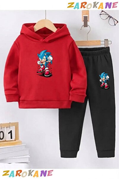 ZAROKANE Blue Character Sonnik Printed Winter Children's Hooded Top and Botto...
