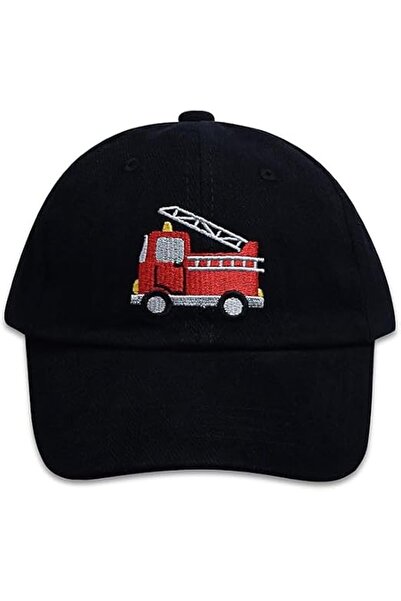 Tazweeq Embroidered Fire Truck Baseball Cap for Toddlers 3-8, Boys & Girls, F...