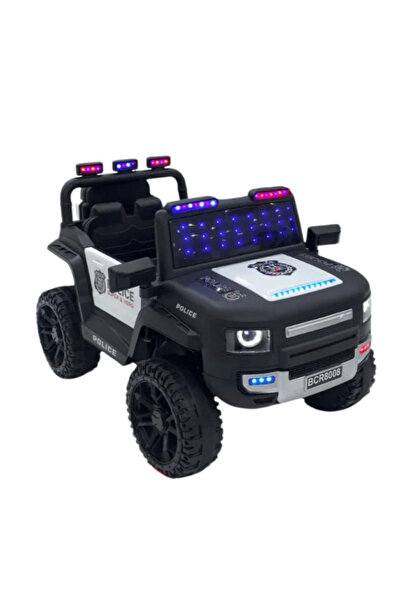 Leno Kids Ride-On Electric Police Car With 12V Dual Motors