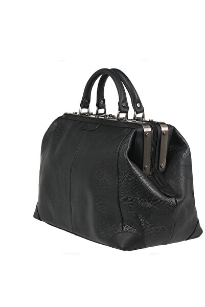 KATANA Geanta de mana din piele naturala 83254.99, Katana, Negru