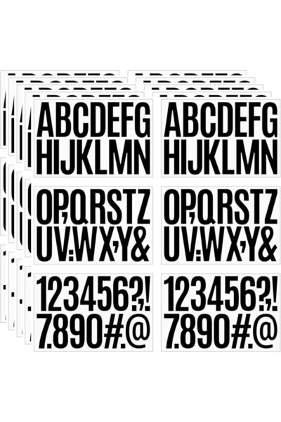 GENERAL 480 Pcs Waterproof 3" Vinyl Alphabet and Number Stickers, Self-Adhesi...