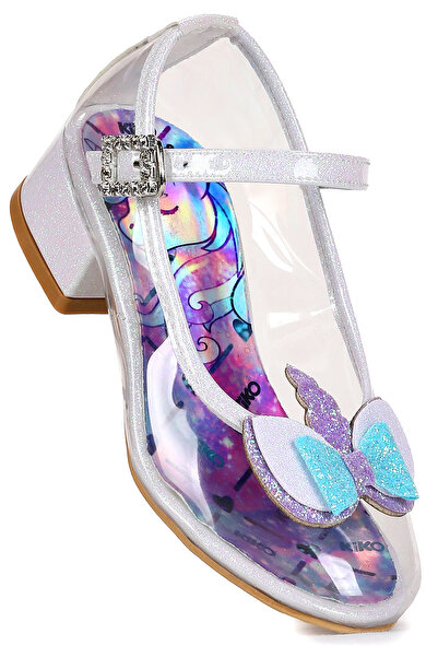 Rose Rosella Unicorn Κοριτσίστικο βραδινό φόρεμα με τακούνι, διάφανα παπούτσι...