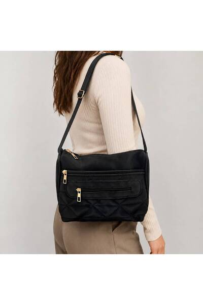 Feronnucci Women's Shoulder Bag Gray Multi-Pocket Zippered Daily Bag Stylish ...