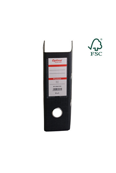 Optima Biblioraft A5, Plastifiat Pp/Pp, 75 Mm, Premium - Negru - Clasic &amp;...