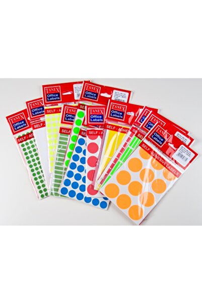 Tanex Round Self-Adhesive Labels, D 8 Mm, 750 Pcs/Set, Tanex, Blue