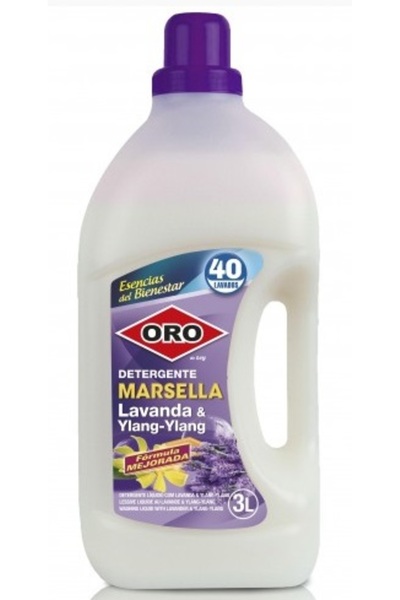 ORO Laundry Detergent, 3 Liters, For Automatic Machines, Marsella - Lavender ...