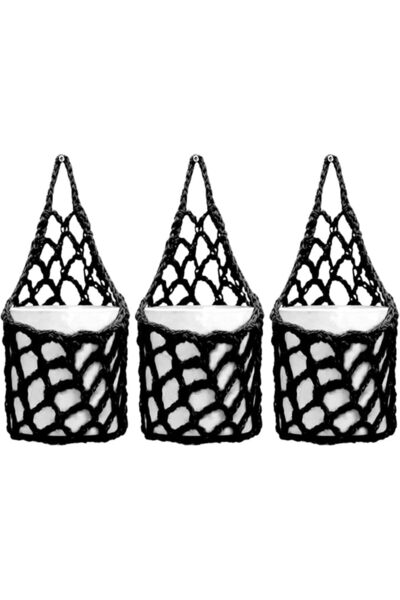 Generic Plant Macrame Hanger | Breathable Hand-Woven Net | Boho Cotton Rope C...