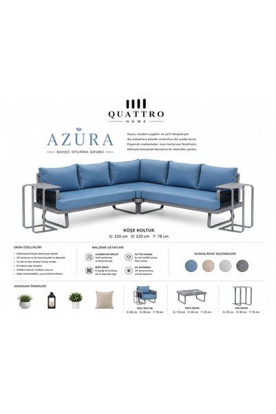 QUATTRO HOME Azura Bahçe Köşe Koltuk