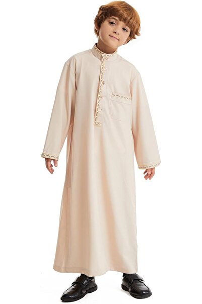 Generic Boys Coat & Jacket Traditional Arabic Thobe for Teen Boys Long Sleeve...