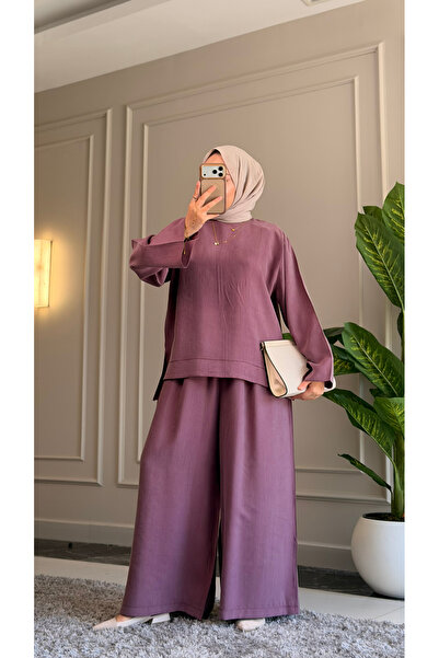 Suede Style 6512 - Set casual elegant pentru femei, din țesătură moale tricot...
