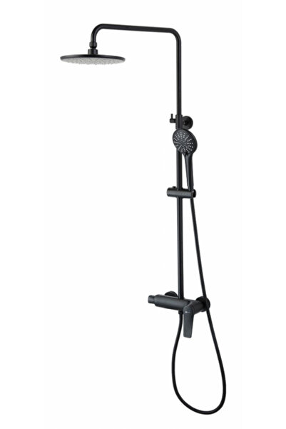 LEMARK BATHROOM EQUIPMENT Lemark Bronx LM 3760 BL Coloană de duș neagră, cu d...