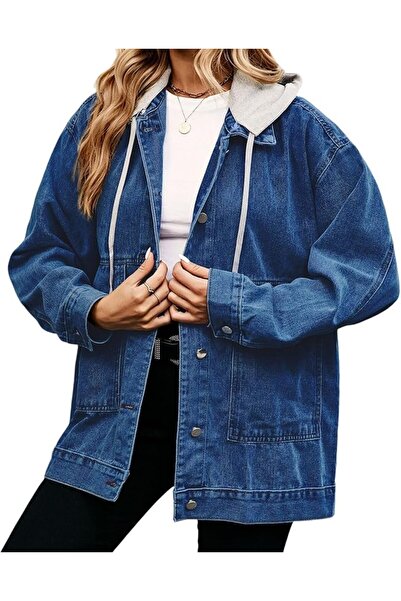 Generic Women's Jean Jacket Vintage Distressed Denim Jacket | Vintage Style, ...