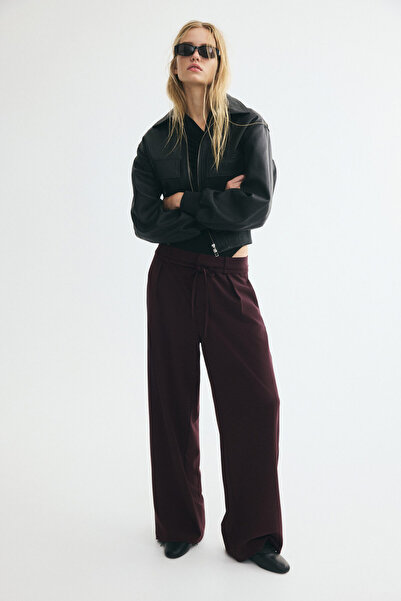 H&M Pileli ve Kuşaklı Pantolon