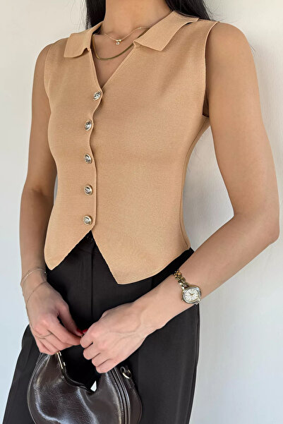 Aryena Bisküvi Women's Knitwear Vest