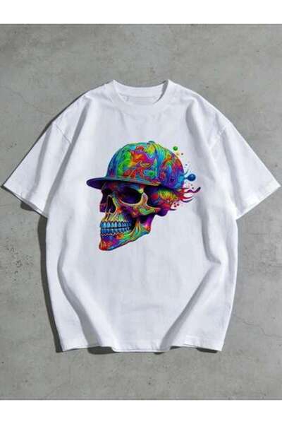 23ERVA 1pc Womens Colorful Artistic Hat TshirtCotton 180gsm.Printed Tee.Unise...