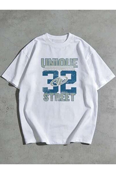 23ERVA 1pc Womens Streetwear 32 Number Graphic TshirtCotton 180gsm.Printed Te...