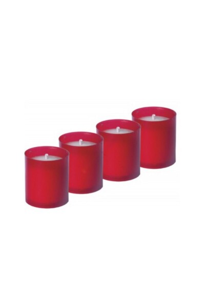 Bolsius Set 4 x 4 Candele Rosii Tip Rezerva