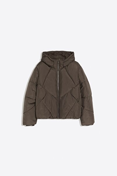 Bershka Kapüşonlu şişme mont