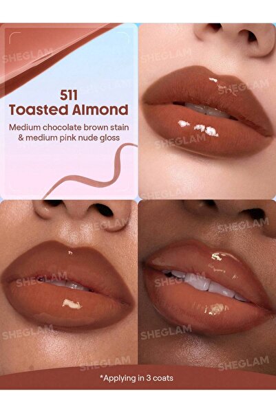 SHEGLAM Line To Shine Peel-Off Lip Stain & Gloss Duo - (Çift Taraflı Soyulabi...