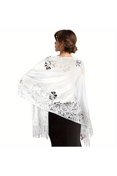 STARSTAR Elegant bridal shawl burgundy women's evening shoulder cover.