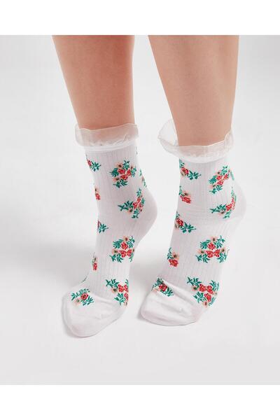 Bolero Women's Floral Tulle Socks
