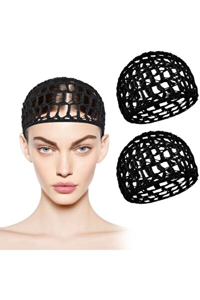 STARSTAR Crocheted hooded sleeping net women's black.
