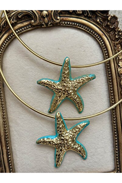 lumirajewel deniz yıldızı choker kolye (mavi)