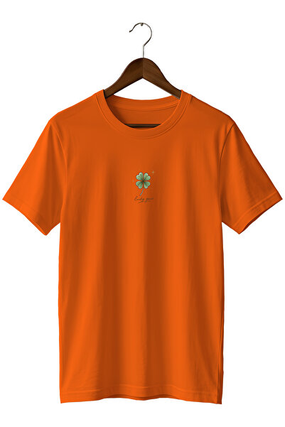 remonz Four Leaf Clover Lucky You Printed Unisex T-Shirt Minimal Cotton Crew ...