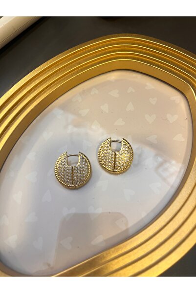 gozdeasutayaccessory Stone hoop earring