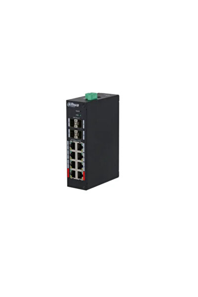 DAHUA Switch PoE de birou, gestionat, întărit, Layer 2, 12 porturi
