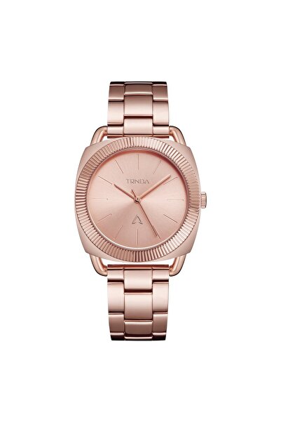 TRNDA Women's Rose Gold Stainless Steel Watch, Round Dial | Trnda-001