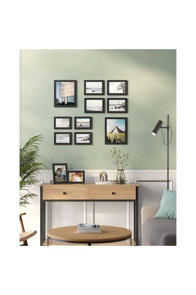 SONGMICS Black RPF310H Modern 10x Glass Photo Frames for Home, Drawing Room (...