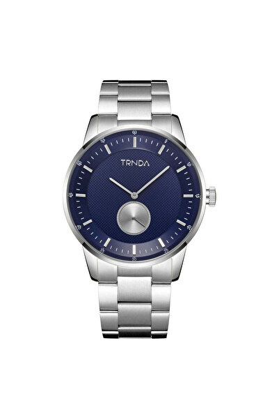 TRNDA Men's Stainless Steel Watch, Blue Dial | Trnda-43mm-Silver