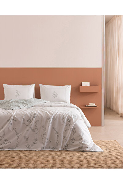 Madame Coco Maria Single 100% Cotton Ranforce Printed Sheet and Duvet Cover S...