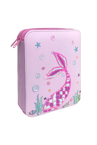 Zâna Casei Penar dublu Lilac cu model de sirenă 18x5x23cm