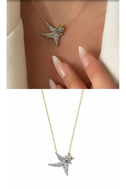 mibrillo Brand Equivalent Zircon Stone Bird Necklace