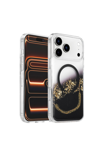 TheGencoo غطاء Onegif Apple iPhone 17 Pro/18 Pro Lotus Silvery Magsafe - أسود