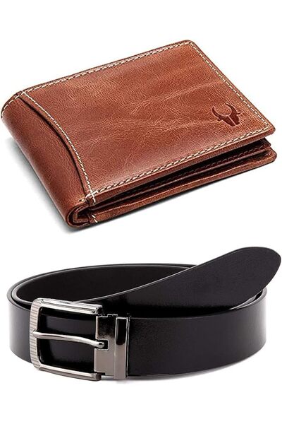 Wildhorn Men's Leather Wallet with Strap Combo from Wildehorn