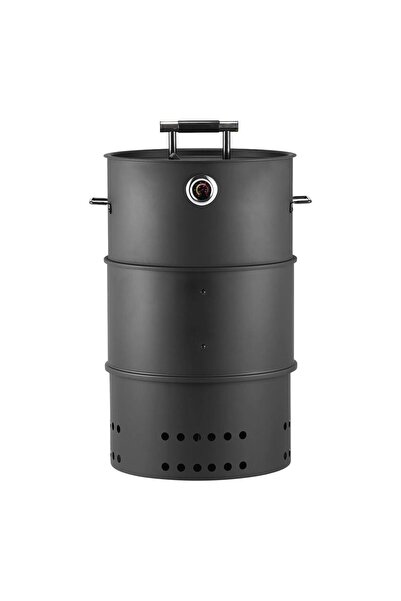 Vivatechnix Gratar vertical cu afumatoare 4 in 1, Diametru 47 cm, Otel, Afisa...