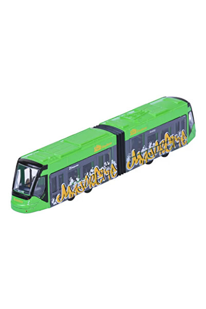 TOYFEST Avenio Tram Green Metal Toy City Tram Collection Model 20 cm