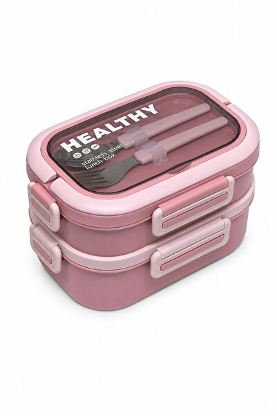 Meturas 1650 ml 2-Tier 3-Compartment Stainless Steel Lunch Box, Lunch Box wit...