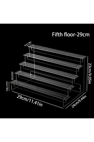 Choice3 transparent 5-tier 1pc Multifunctional Acrylic Step-type Storage Rack...