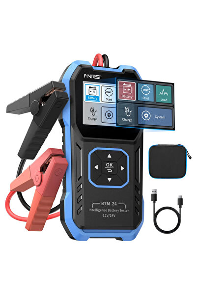 FNIRSI BTM-24 12V/24V Dijital Akü Test Cihazı (0-2000 CCA, Marş ve Şarj Testi)