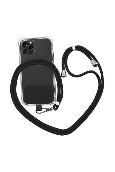 Choice Black Universal Multifunctiona Phone Lanyards With Patch Adjustable Mo...
