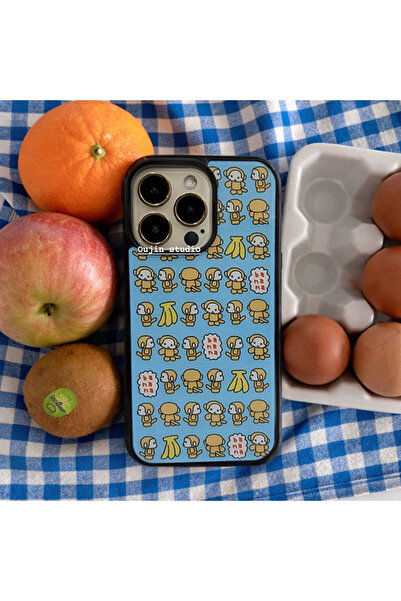 Choice18 iPhone 16 1 Korean Ins Full Screen Monkey Banana Phone Case For iPho...