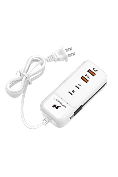 Choice US Plug 66W USB Fast Charging Type C Wall Power Socket Charger for iPa...