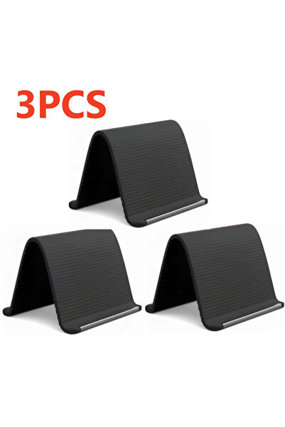 Choice5 3PCS Black 3/1PCS Flexible Foldable Silicone Phone Holder Portable Ad...