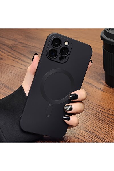 Choice3 iPhone 15 Pro Max black Luxury Black Magnetic Wireless Charge Case fo...