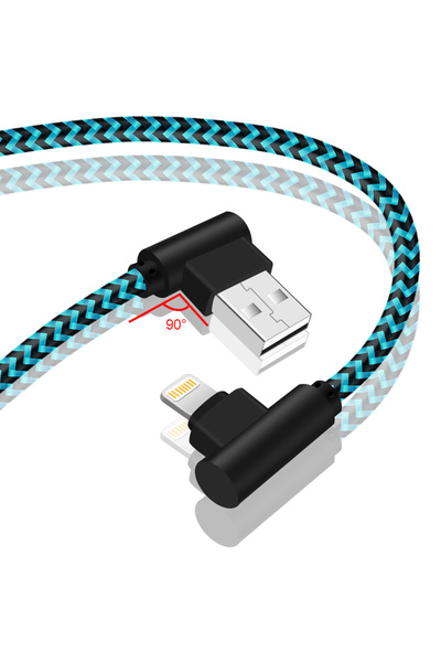 Choice Lightning to USB-A 10ft Blue MFi Certified USB Cable Charger For iPhon...